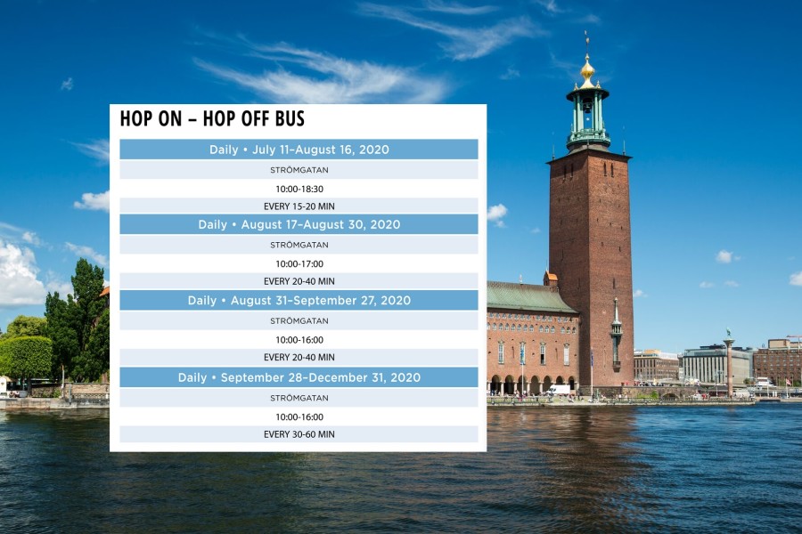 72 Hour Hop-On Hop-Off Bus - Stockholm Sightseeing | Hekla.com